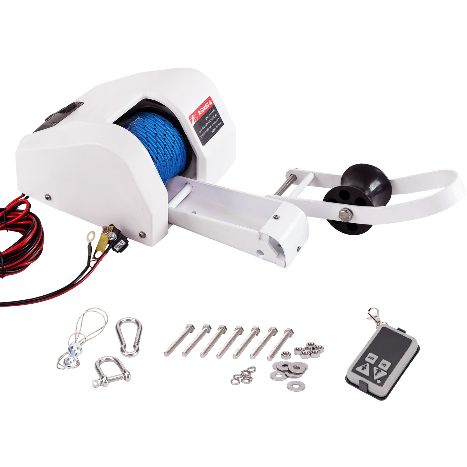 Fishing Boat Steering Wheel - Elektrische Ankerwinde für Pontonboot, 35 Pfund