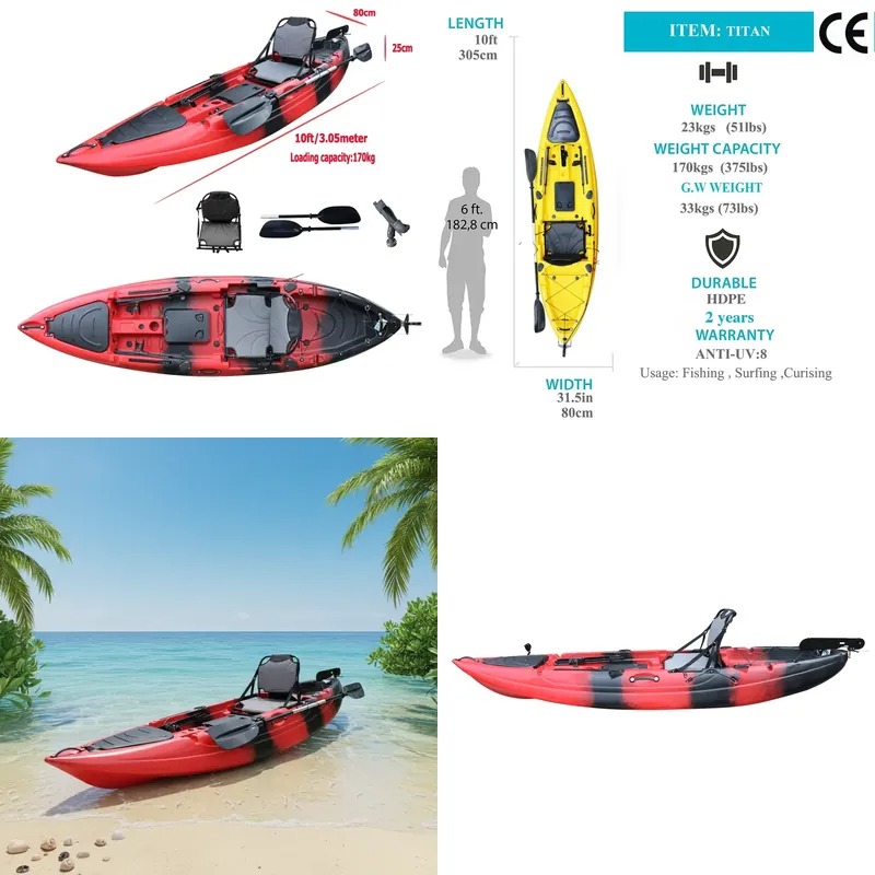 10ft Einzel-Sitz-Angelkajak mi – Fishing Boat Paddle Bewertung und Preis